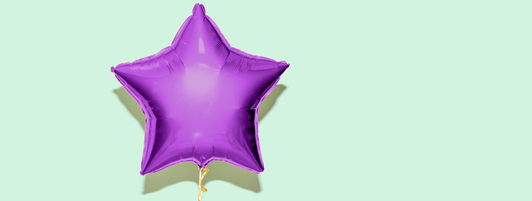 Purple star balloon